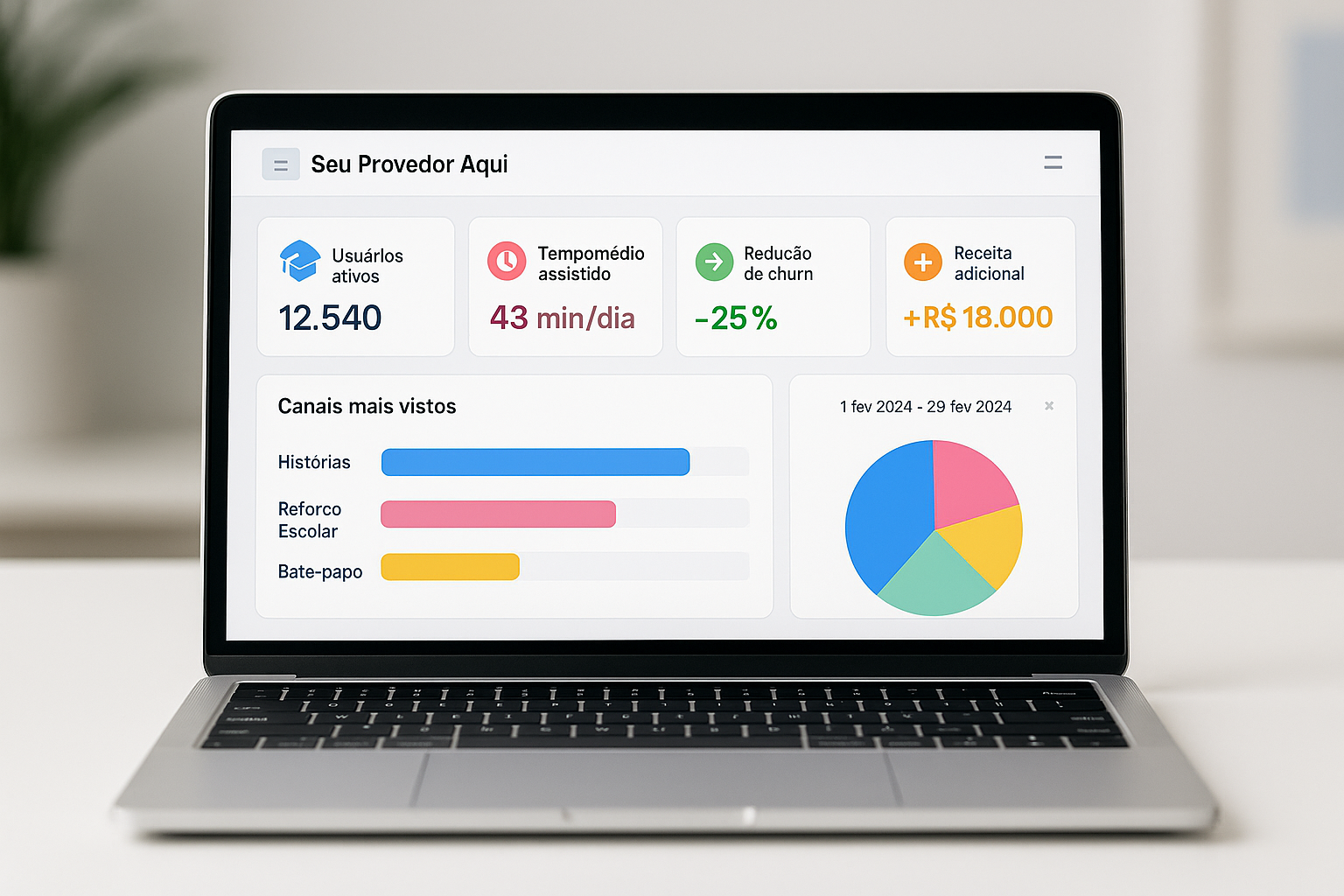 Exemplo de dashboard white‑label para ISPs
